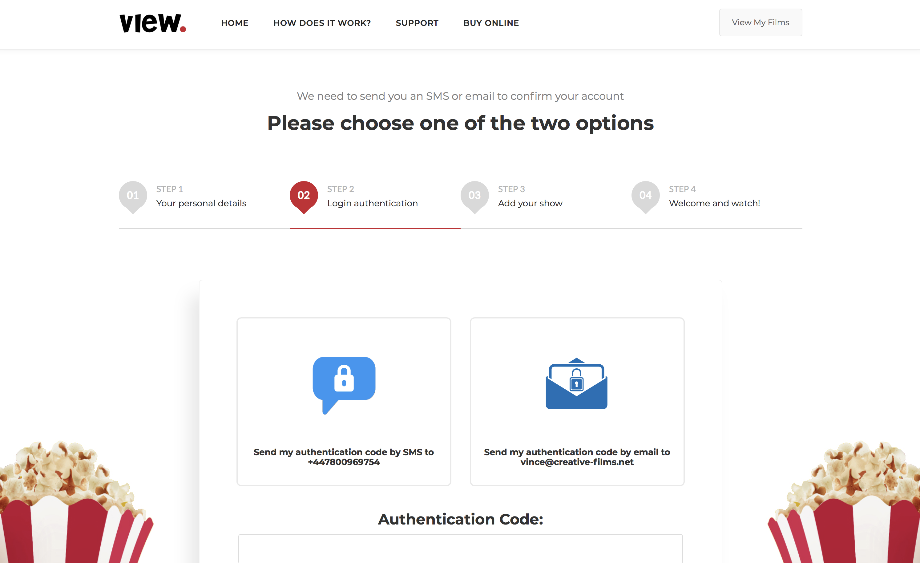 Authenticated registration